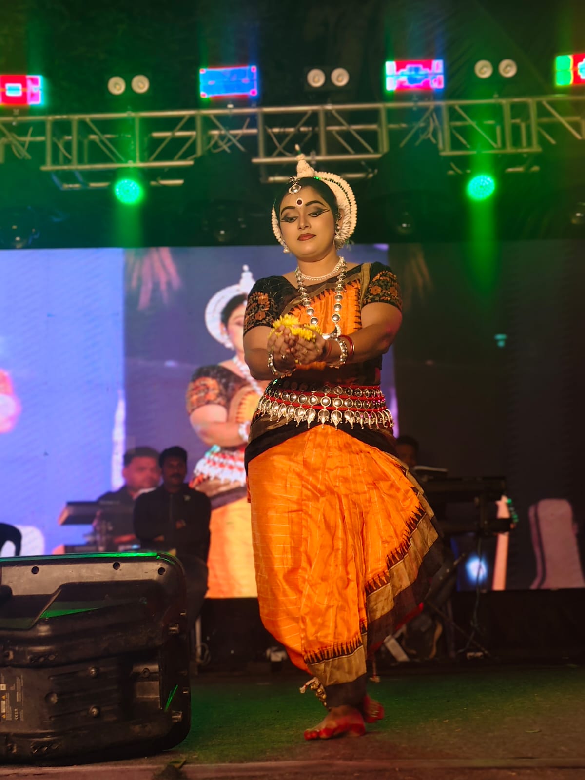 Odissi choreography pose for workshop and collaboration sessions