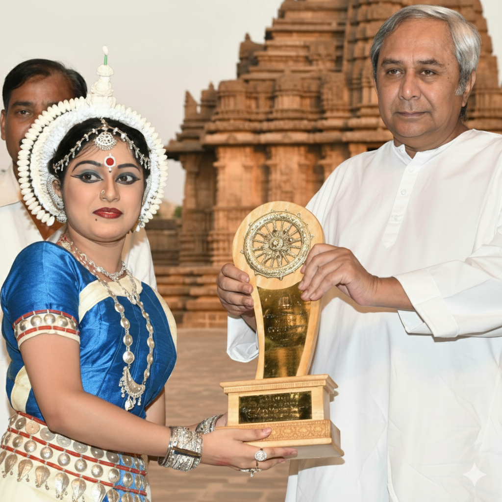 Odissi artist receiving recognition