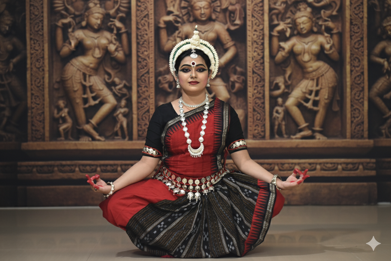 Odissi seated expression portrait